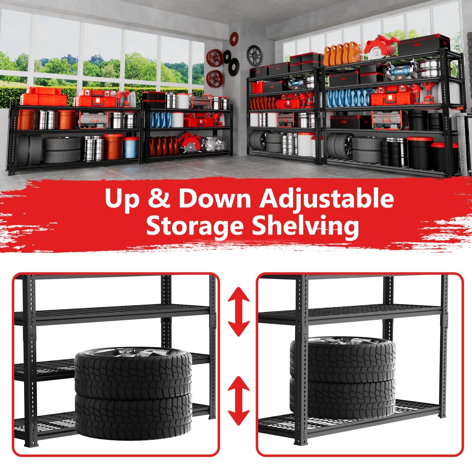 Up & Down Adjustable Storage Shelving