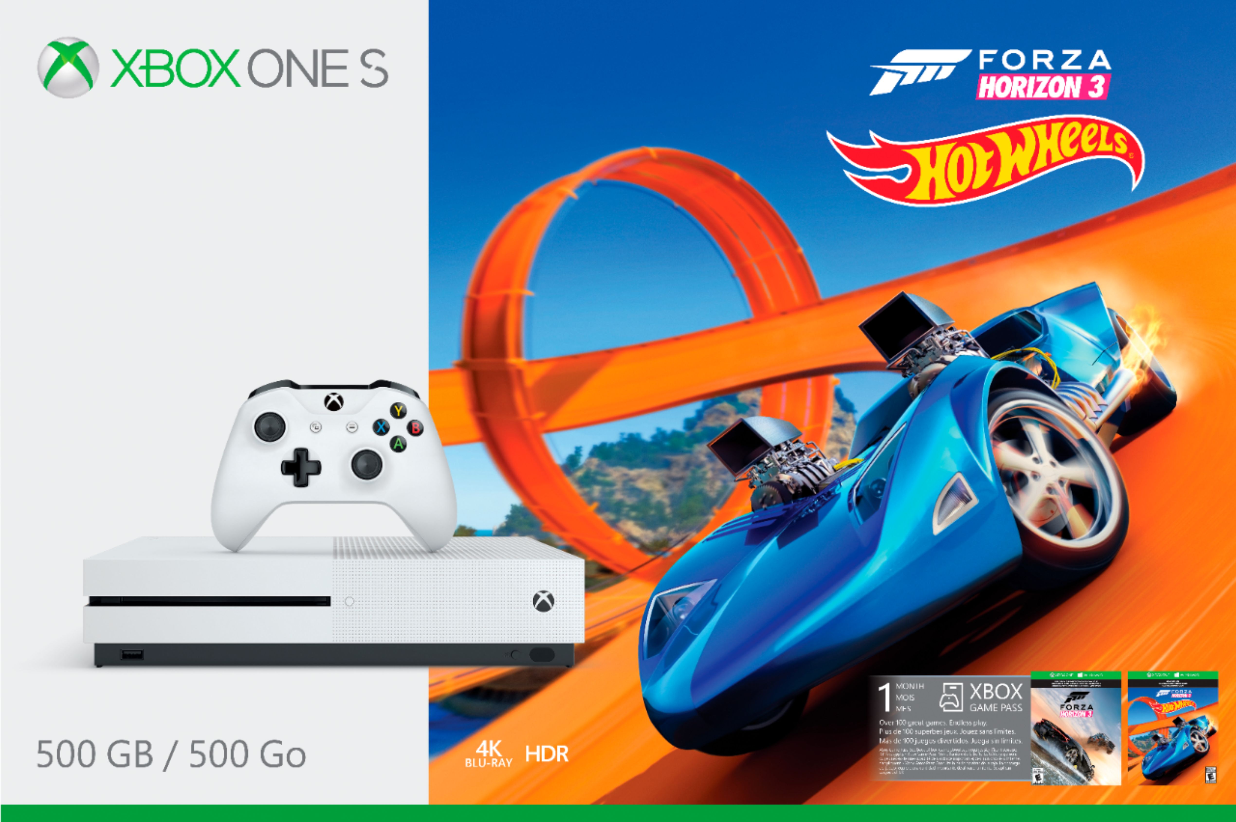 Xbox One S 1TB Ultra HD Forza Horizon 3家庭用ゲーム機本体