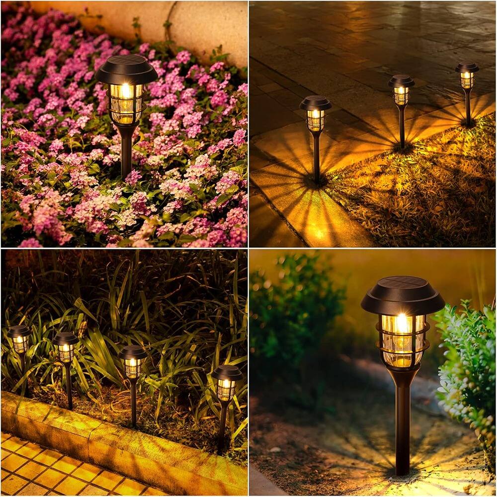 Alt View 1. MOSZAR LLC - Solar Lights Outdoor, IP65 Waterproof Auto On/Off Solar Garden Lights - Black.