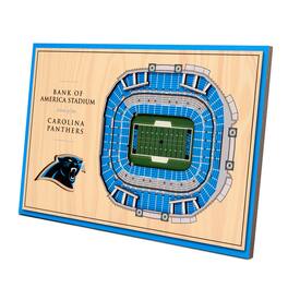 YouTheFan - Carolina Panthers 14'' x 10.5'' 3D StadiumViews Desktop Display - Brown