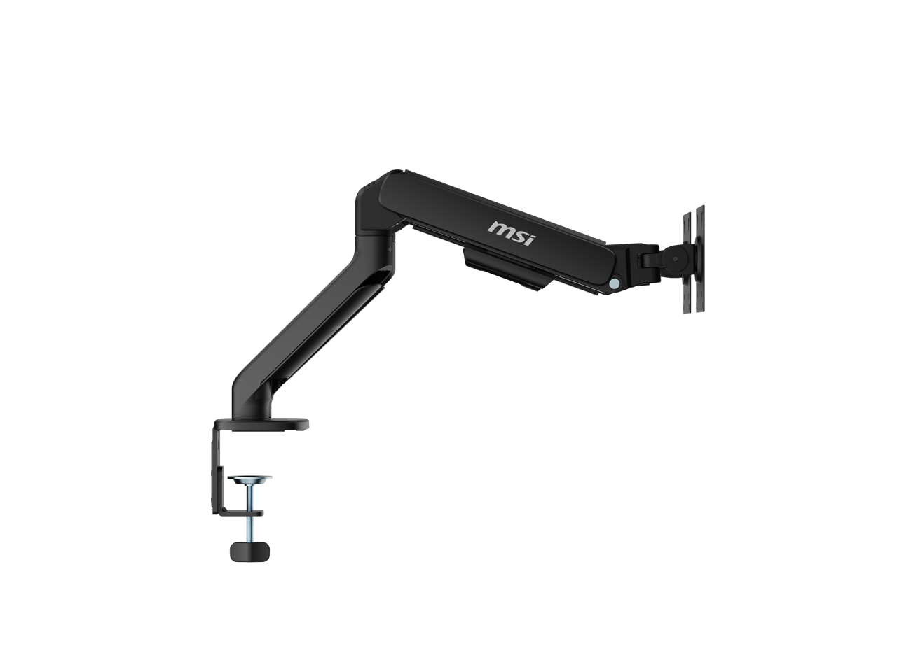 Alt View 7. MSI - MSI MAG MT101D - Dual Monitor Stand, 17-32" 22 lbs, VESA, Gas Spring, Clamp/Grommet, Quick Release - Black - Matte Black.