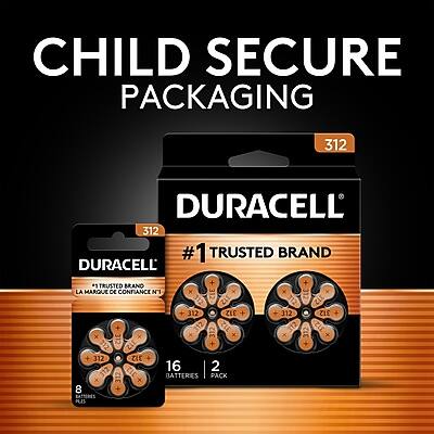 CHILD SECURE PACKAGING

DURACELL
#1 TRUSTED BRAND

DURACELL
LA MARQUE DE CONFIANCE

16 BATTERIES
2 PACK

8 BATTERIES
PACK