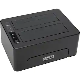 Tripp Lite - by Eaton USB 3.0 SuperSpeed to Dual SATA External Hard Drive Docking Station with Cloning for 2.5 in./3.5 in - Unknown