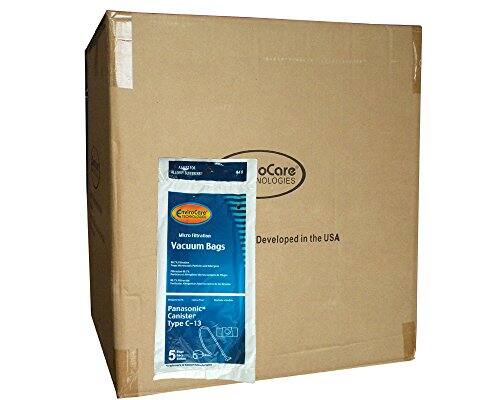 AMED FM AL AnDE oCare NOLOGIES Eterocere Micre Fitaton Vacuum Bags Developed in the USA Panasonic Canister Type C-13 5