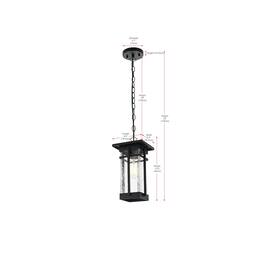 Elegant Lighting - Livingston 7 inch Outdoor Pendant - Black