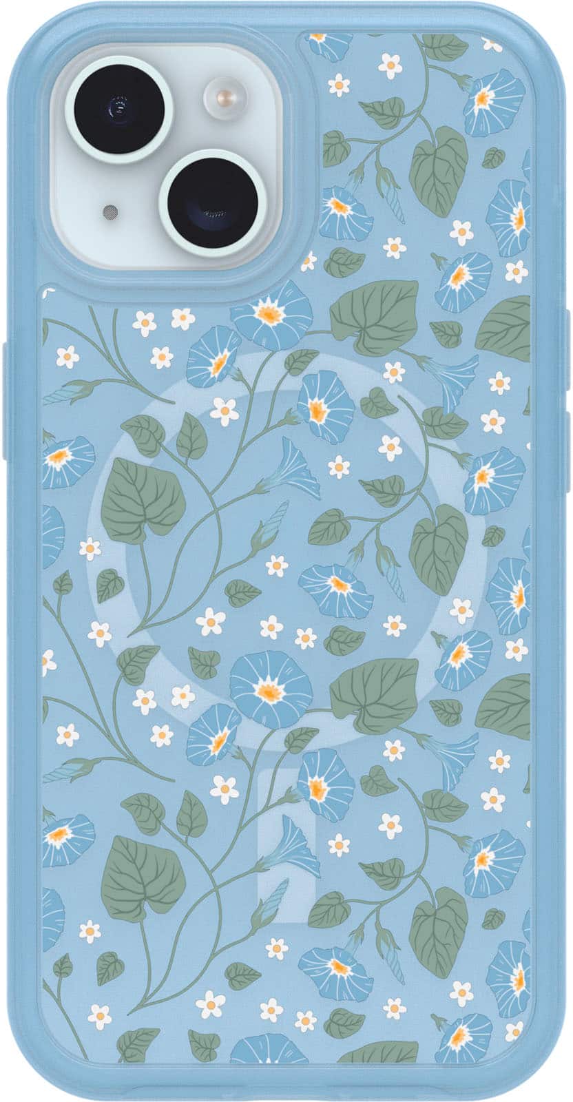 OtterBox - Symmetry Series Hard Shell for MagSafe for Apple iPhone 15, Apple iPhone 14, and Apple iPhone 13 - Dawn Floral - Front_Zoom