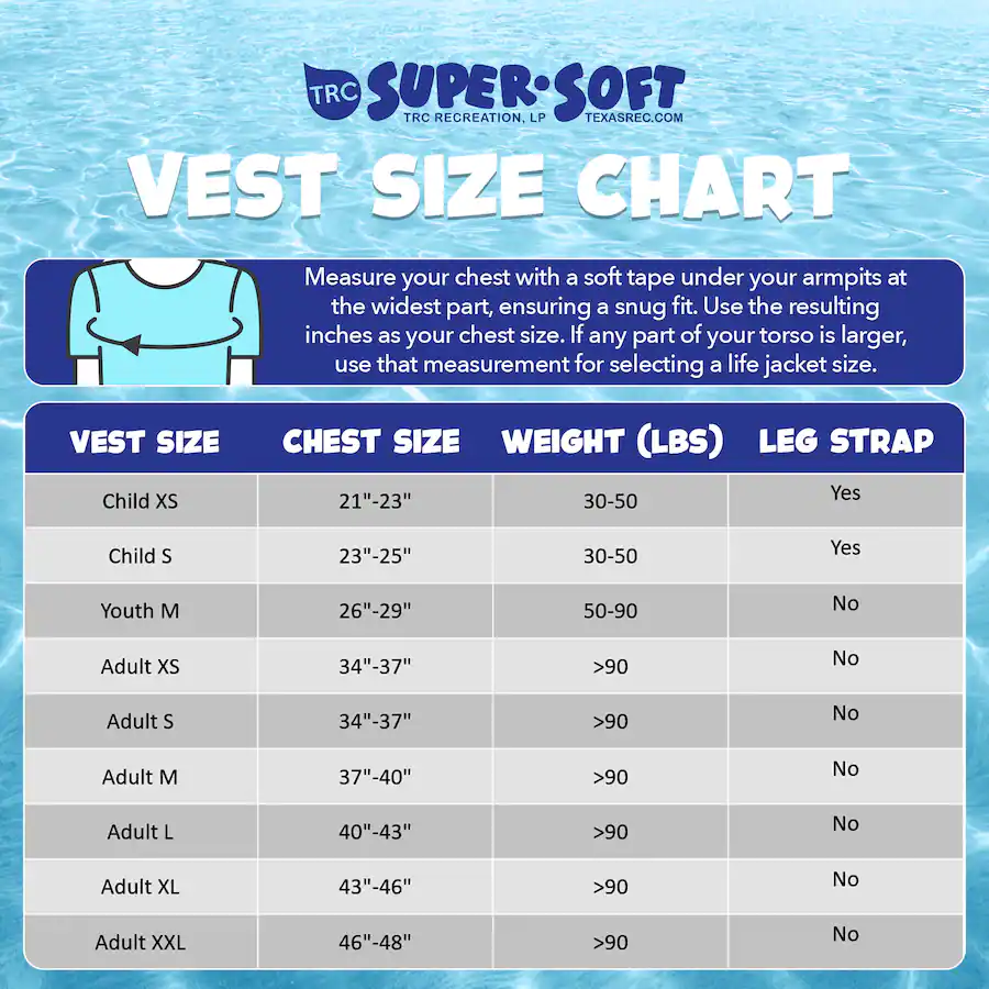 TRC Recreation Super Soft Child Life Jacket Swim Safety Vest, Small