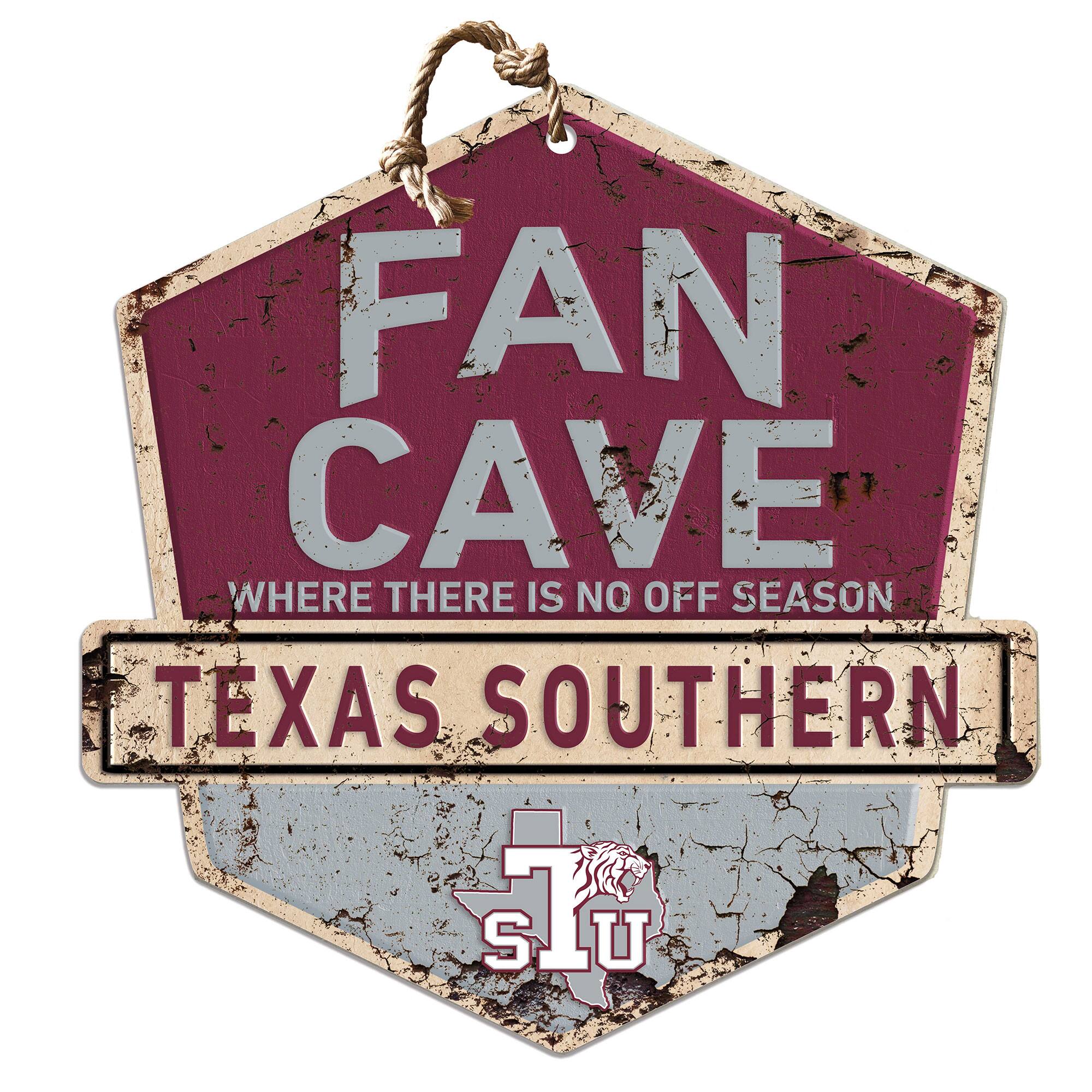 Texas Southern Tigers Fan Cave Badge Sign