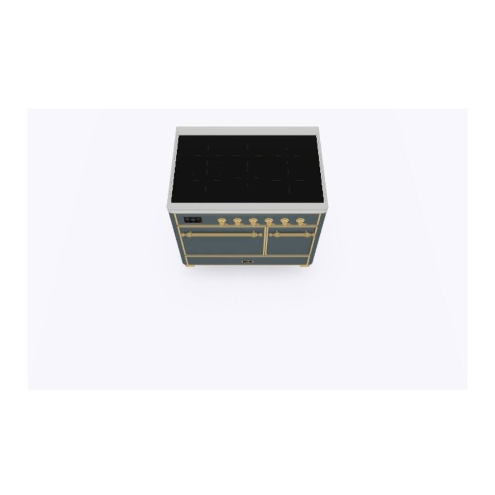 Alt View 5. ILVE - ILVE Majestic II 40 inch Induction Range with 6 Elements (Blue Grey, Brass Trim) - Blue Grey.