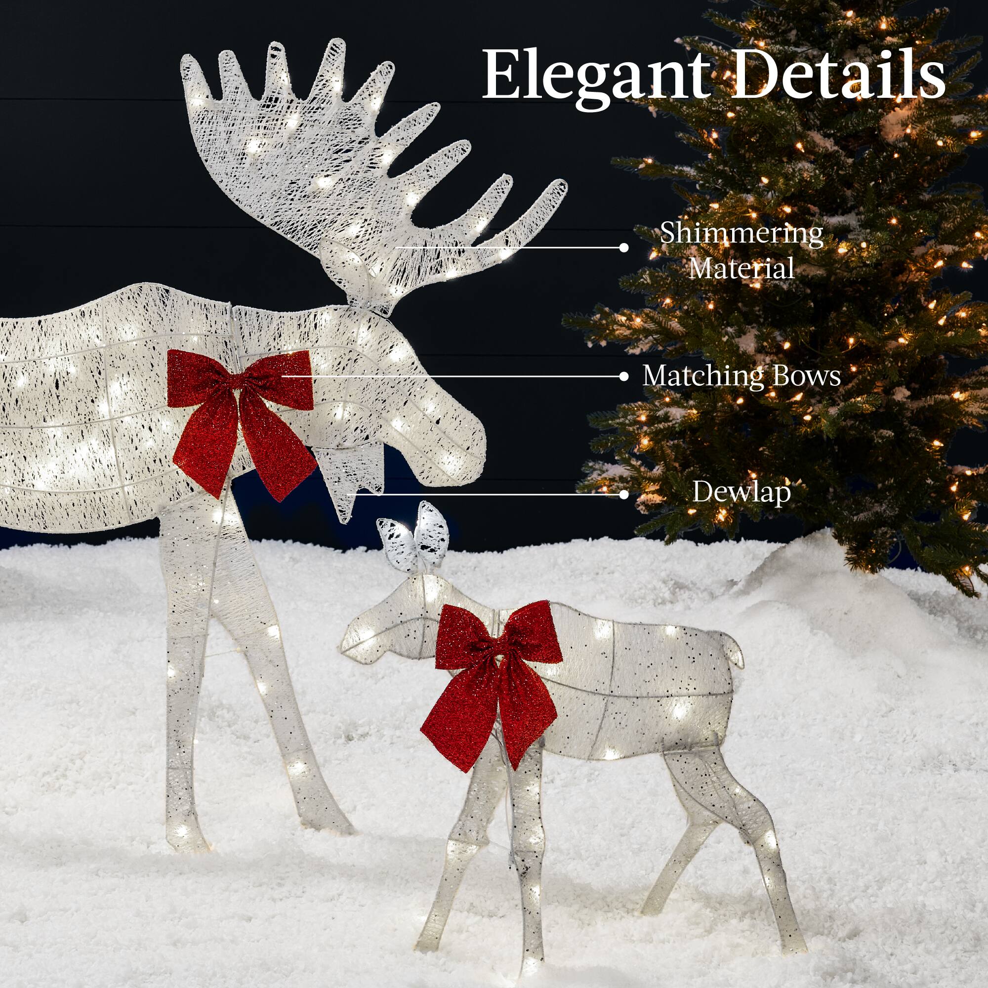 Elegant Details  
Shimmering Material  
Matching Bows  
Dewlap