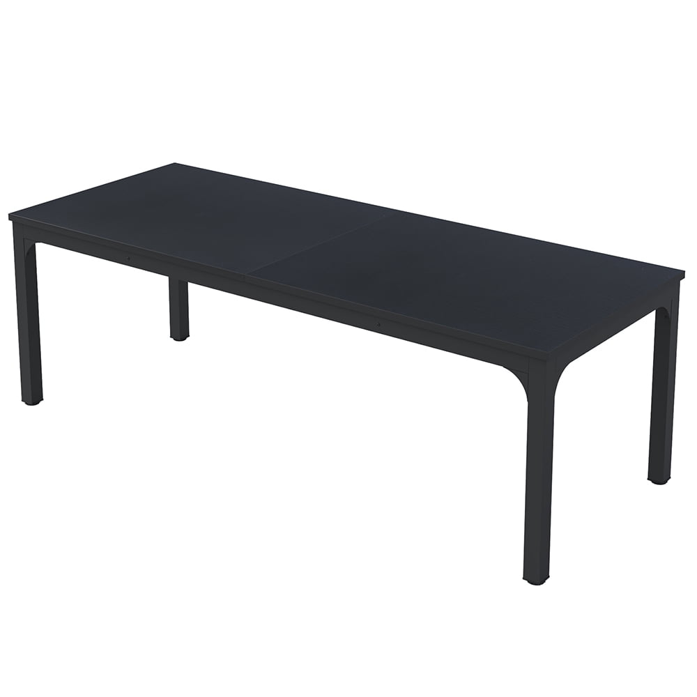 Left. Kadyn - Kadyn Rectangular Dining Table, 78 inch Long Kitchen Table for 6-8 People,Black - Black.