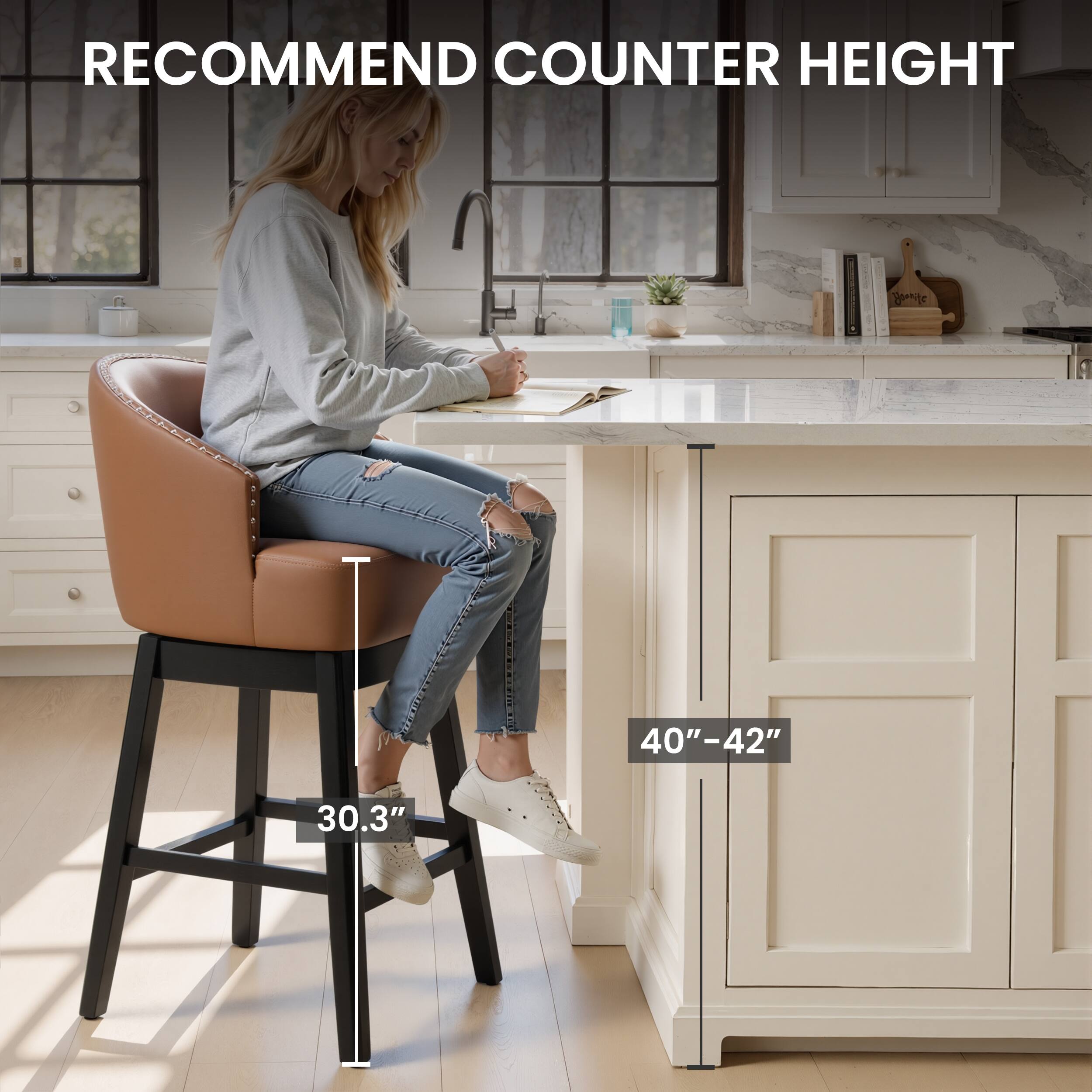 RECOMMEND COUNTER HEIGHT  
Samite 40"-42" 30.3"