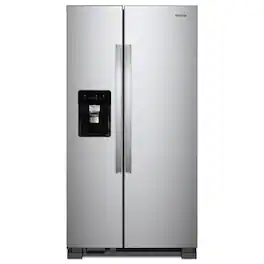 Whirlpool - 24 Cu. Ft. Side-by-Side Refrigerator with LED Interior Lighting - Monochromatic Stainless Steel