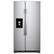 Front. Whirlpool - 24 Cu. Ft. Side-by-Side Refrigerator with LED Interior Lighting - Monochromatic Stainless Steel.