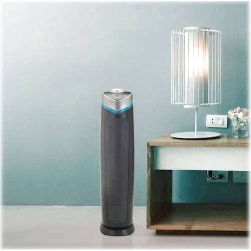 Alt View 11. GermGuardian - 28" Air Purifier Tower with HEPA Filter & UV-C for 180 Sq. Ft Rooms - Black.