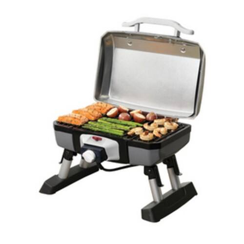 Cuisinart - 16.5" Electric Grill w/ 1.50 kW 1 Sq. ft. Cooking Surface - Silver-Angle_Standard 