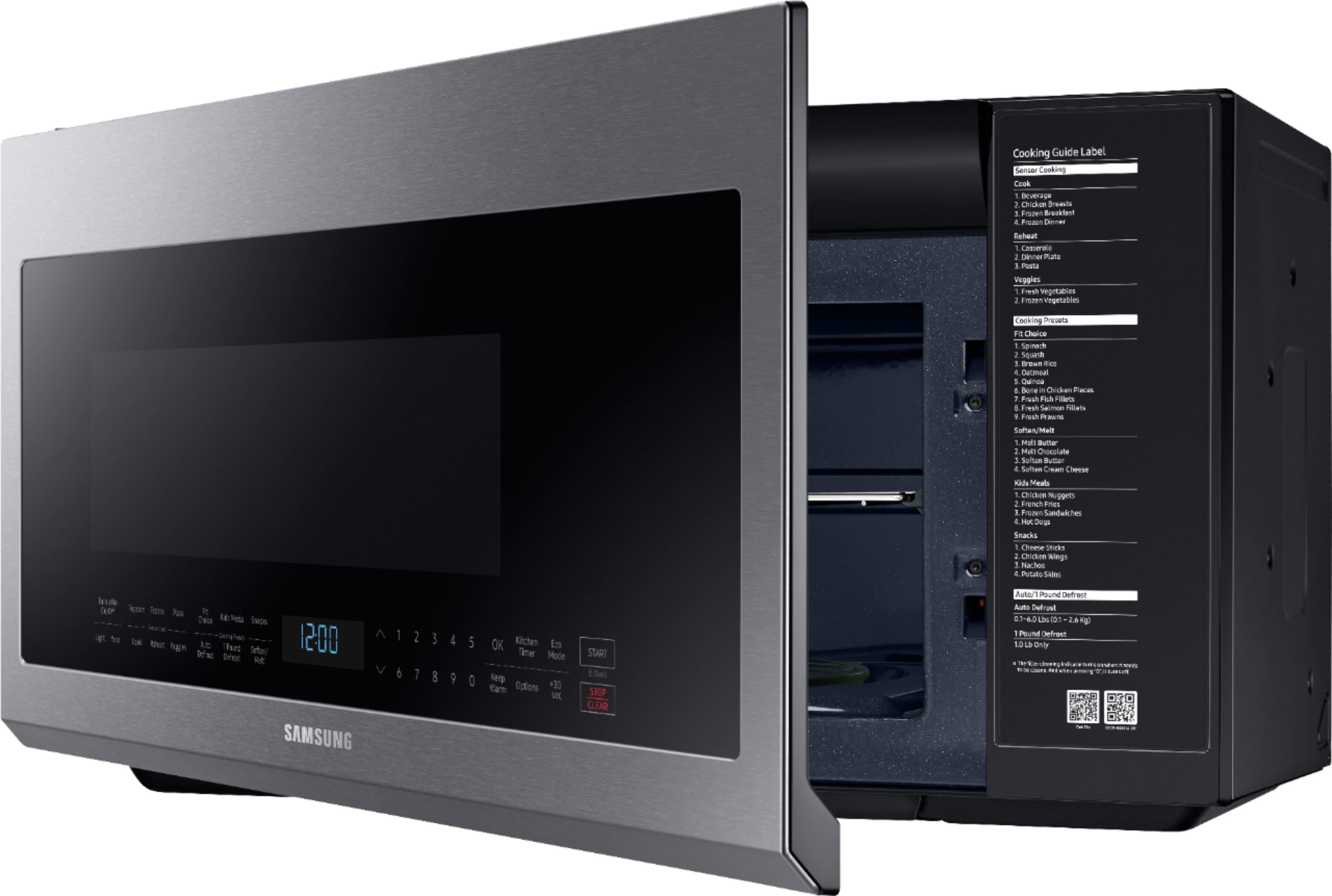 Alt View 12. Samsung - 2.1 Cu. Ft. Over-the-Range Microwave with Sensor Cook - Stainless Steel.