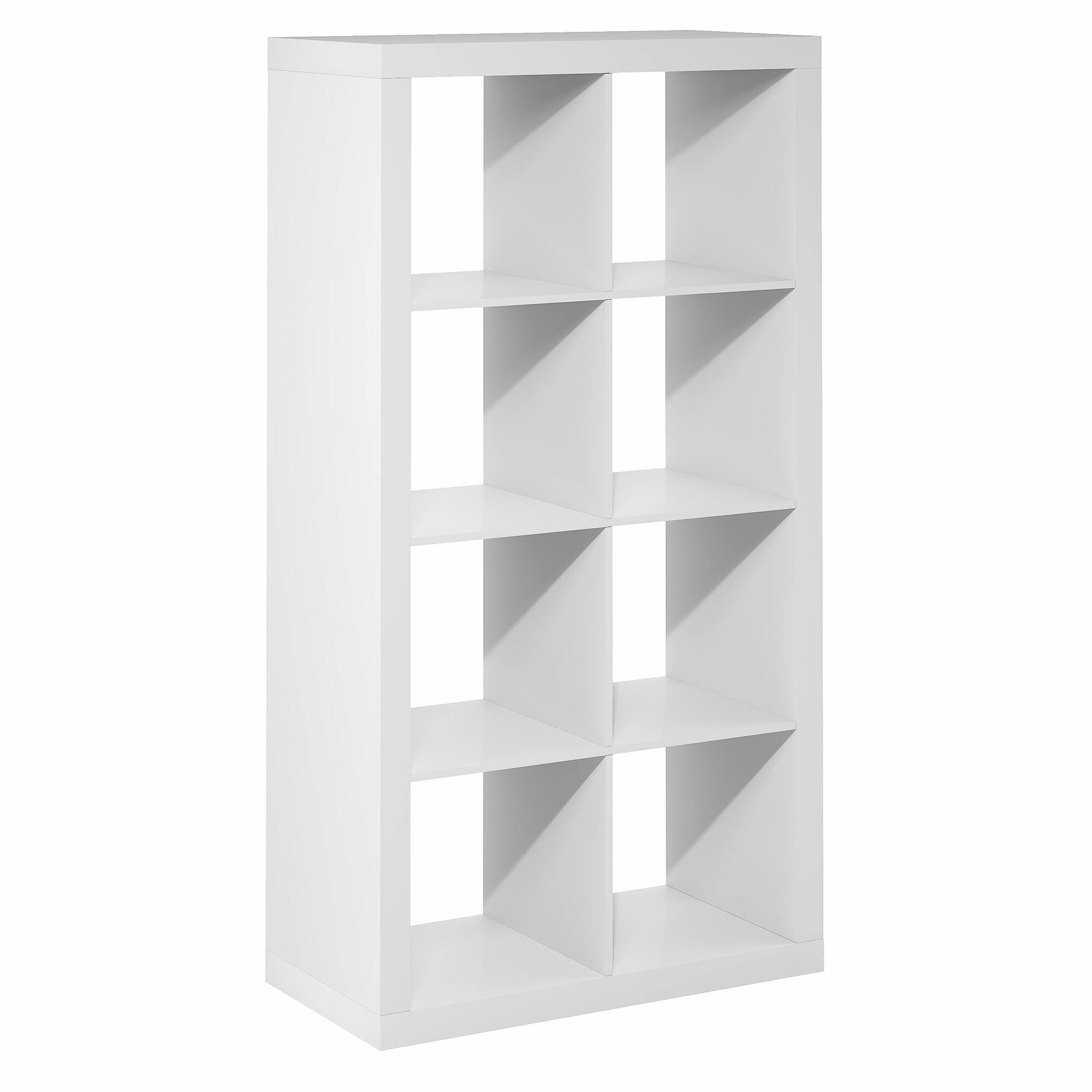 Alt View 5. Furinno - CUBICLE Book Shelf, 8-Cube Super Thick Frame Bookshelf, Reversible Bookcase, Cube Storage Organizer, 15.4 x 30.8 x 57.5 - White.