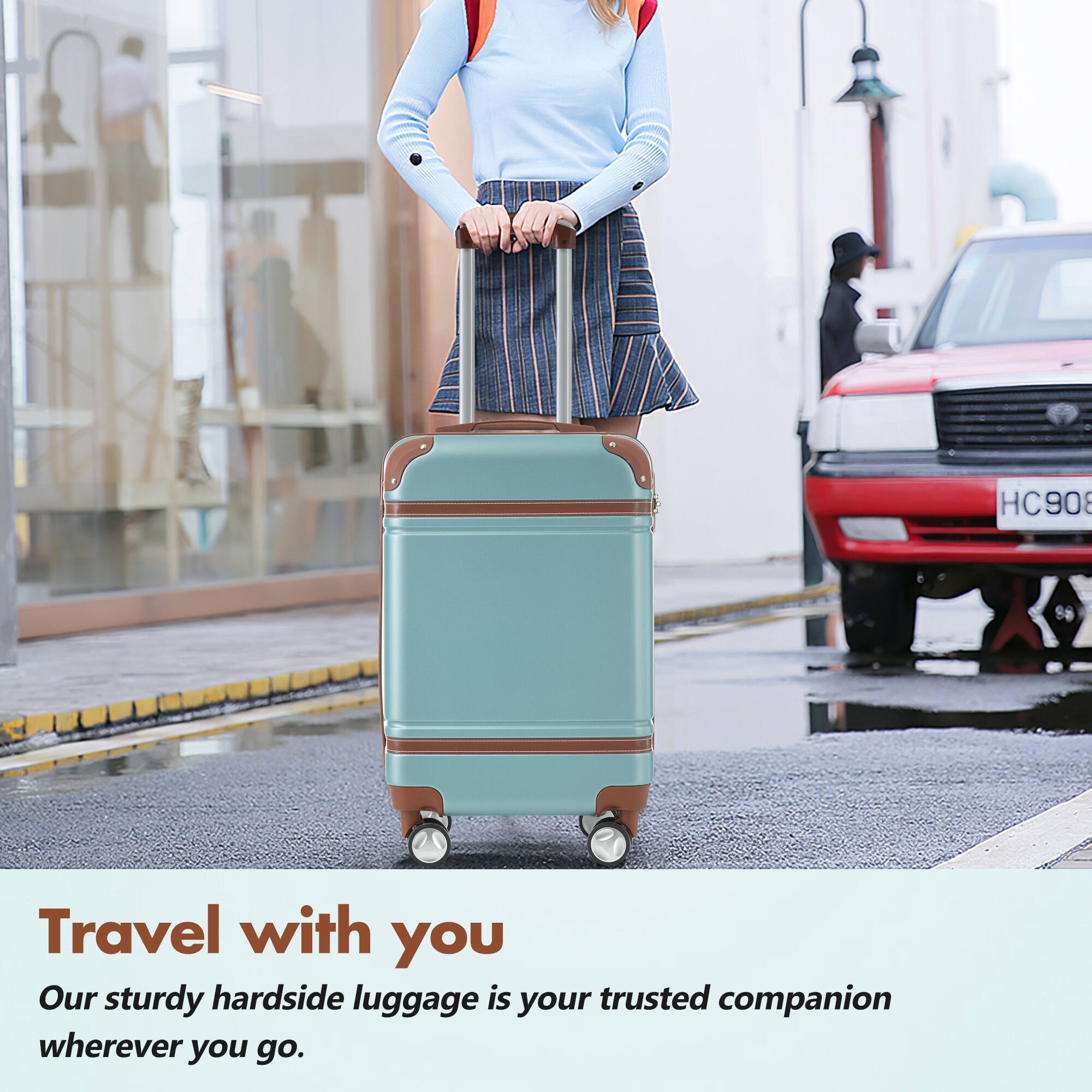 HC908

Travel with you  
Our sturdy hardside luggage is your trusted companion wherever you go.