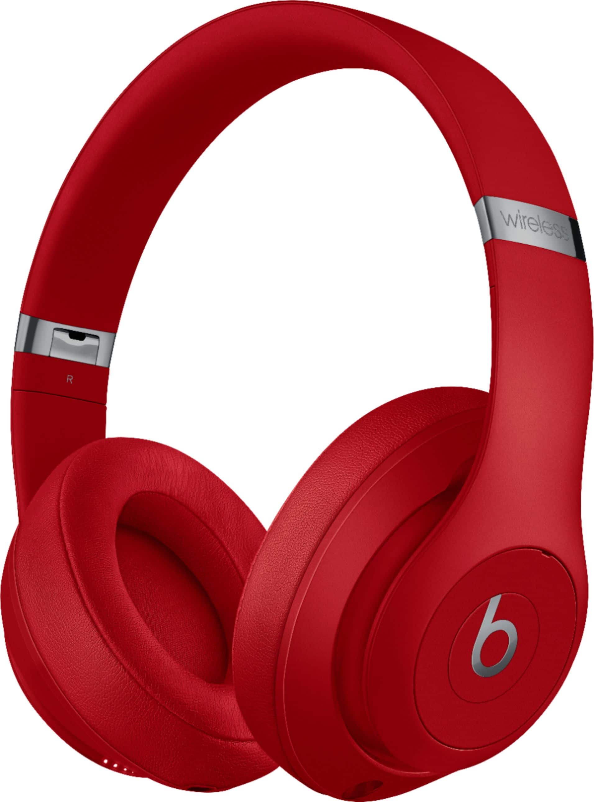Left. Beats - Beats Studio³ Wireless Noise Cancelling Headphones - Red.
