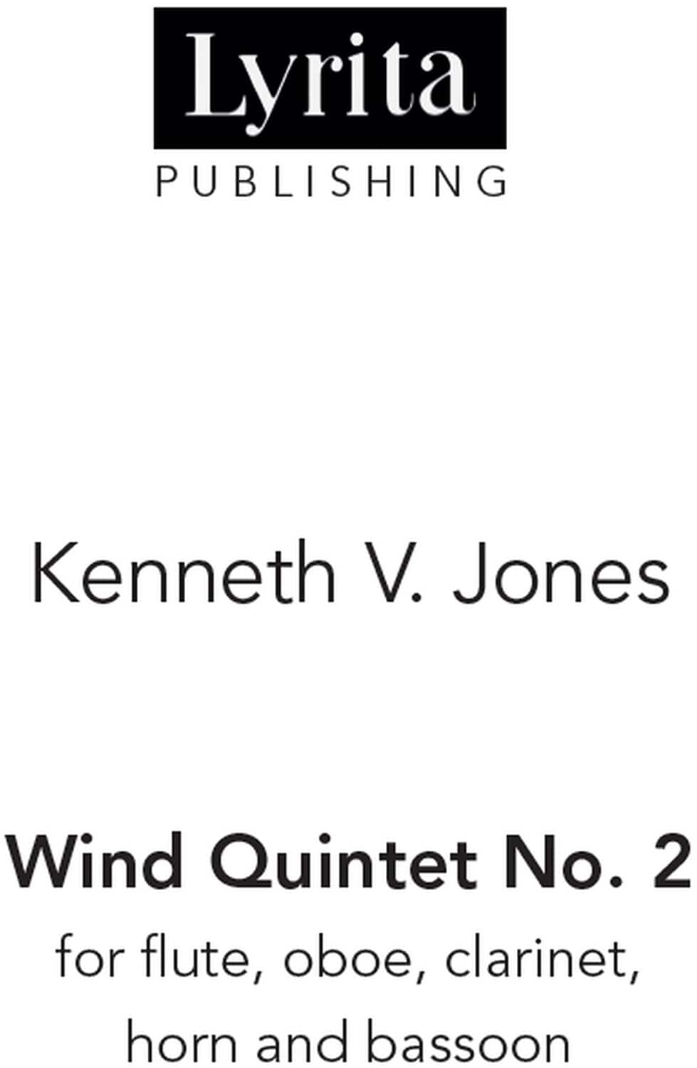 PopMarket - Kenneth V. Jones - Jones: Wind Quintet No. 2 - Multicolor