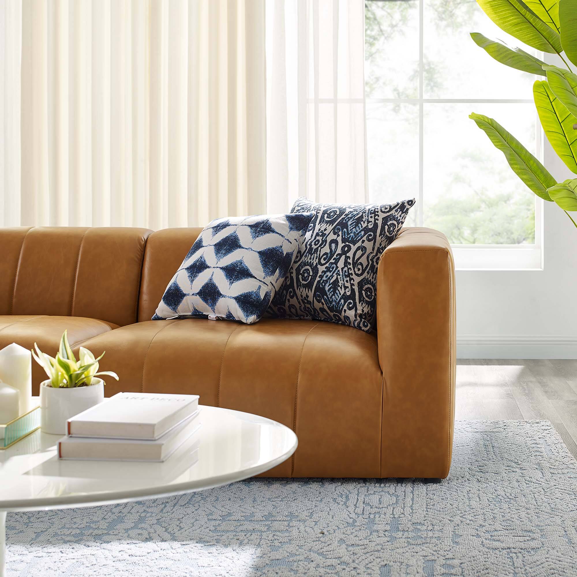 Alt View 9. Modway - Bartlett 2-Piece Vegan Leather Loveseat by Modway - Tan.