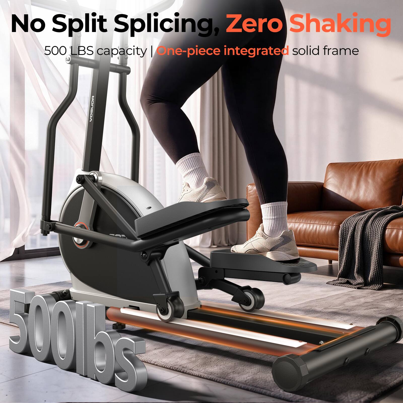 No Split Splicing, Zero Shaking  
500 LBS capacity | One-piece integrated solid frame  
500 lbs