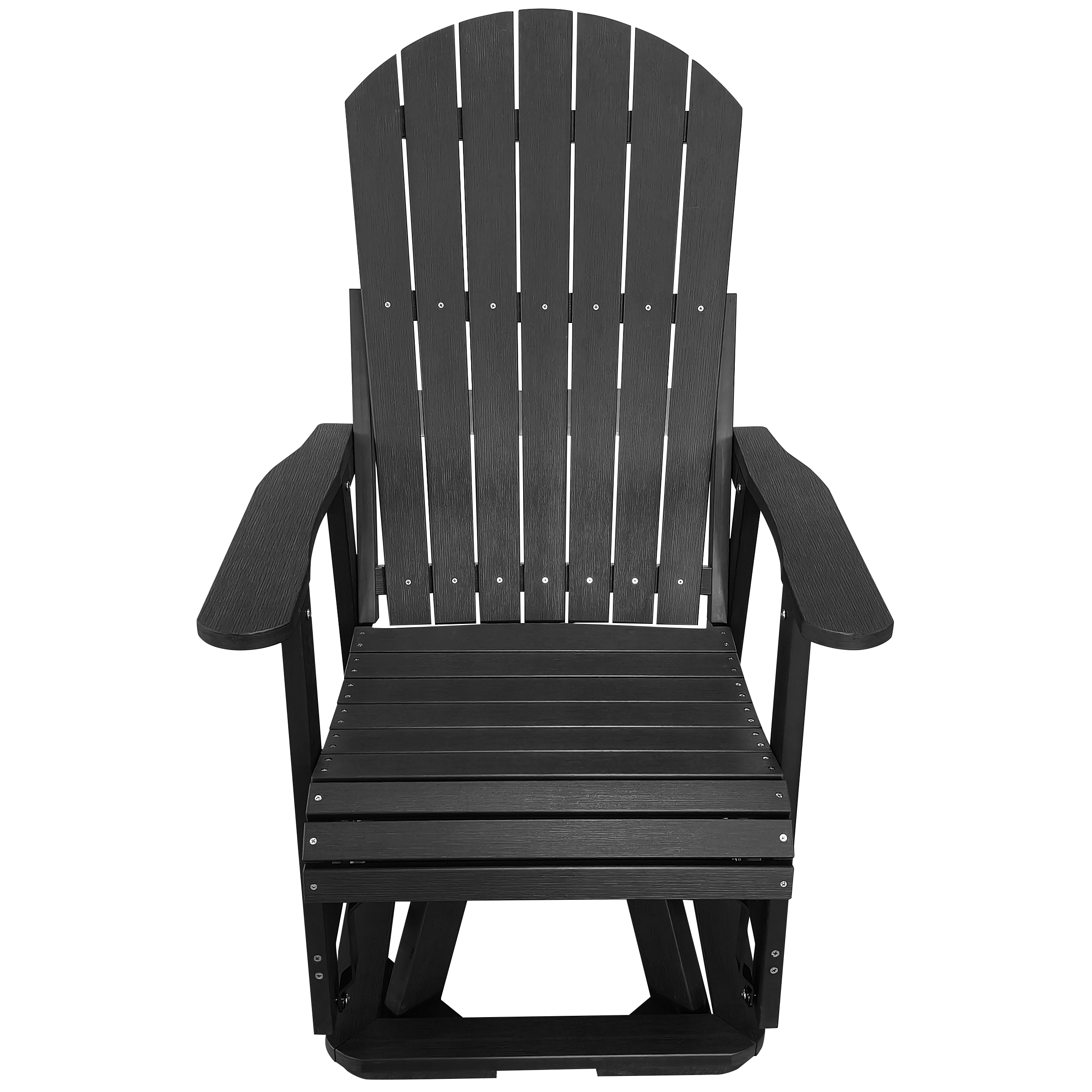 Alt View 5. Fortune Candy - HIPS Swivel Patio Glider, Poly Lumber Weather Resistant Outdoor Chair, for Patio, Porch, Yard - Carbon Black.