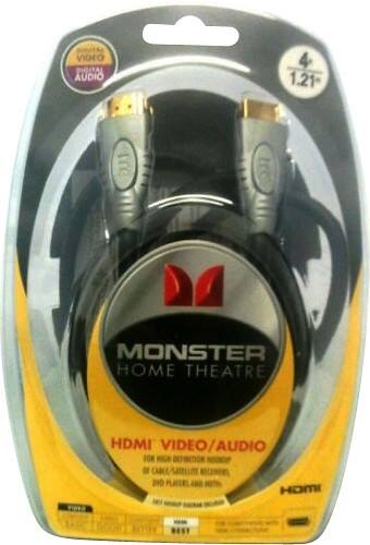 Front Standard. Monster - HDMI Audio/Video Cable.