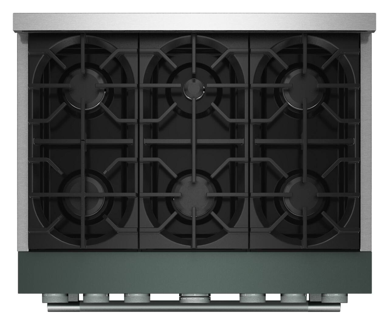 Alt View 3. KitchenAid - 5.1 Cu. Ft Commercial Gas Range with No Preheat Air Fry Mode and 6 Burner - Juniper.