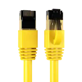 Cables Direct Online - Cat8 Ethernet Cable 75FT, 40Gbps High-Speed RJ45 Shielded Copper Cord for Router, PC & Gaming - Yellow