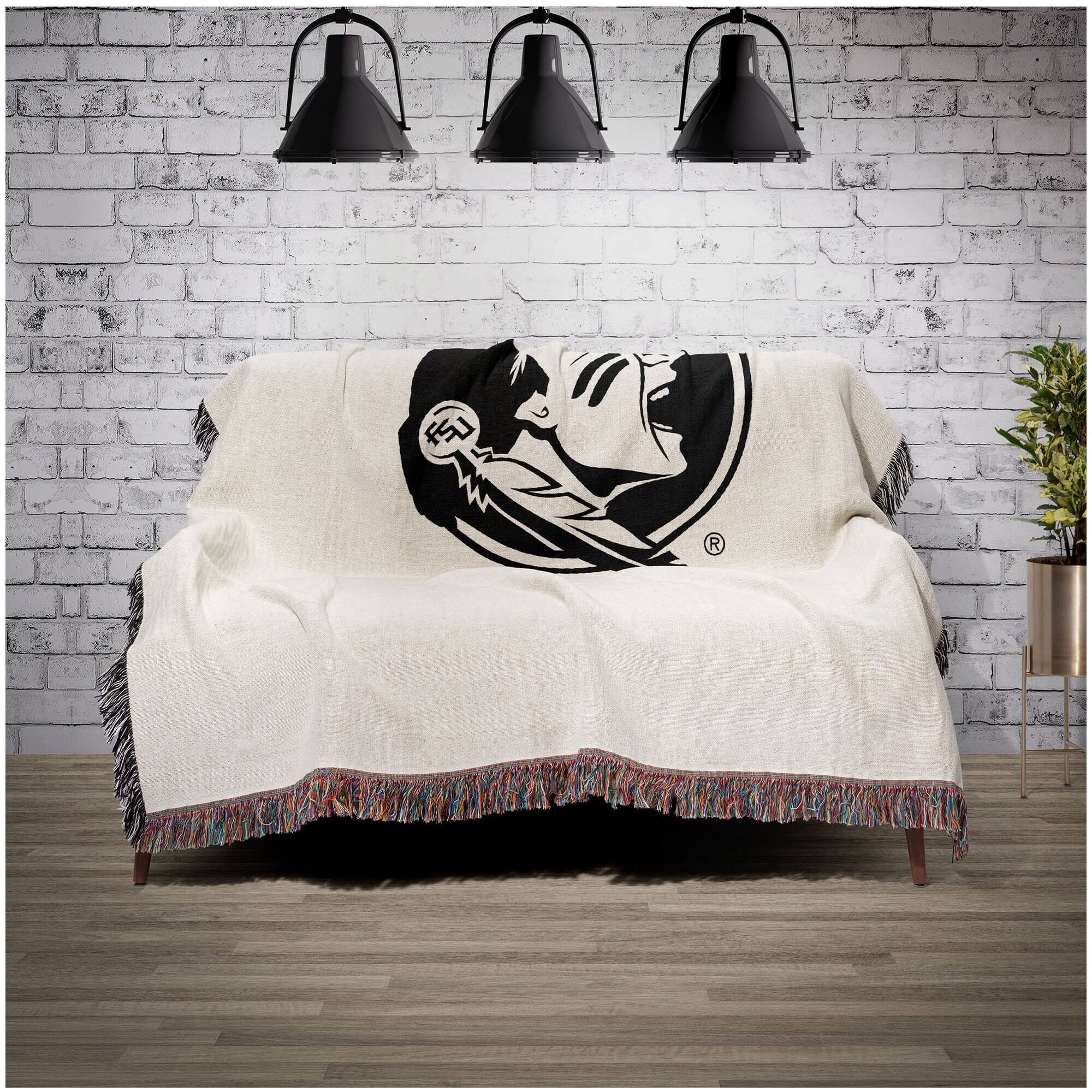 Alt View 1. Chad & Jake - Florida State Seminoles Woven Blanket - White.