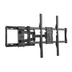 Front. ErgoAV - Motion Mount with Dual Arms for TVs 49" to 90" - Black.