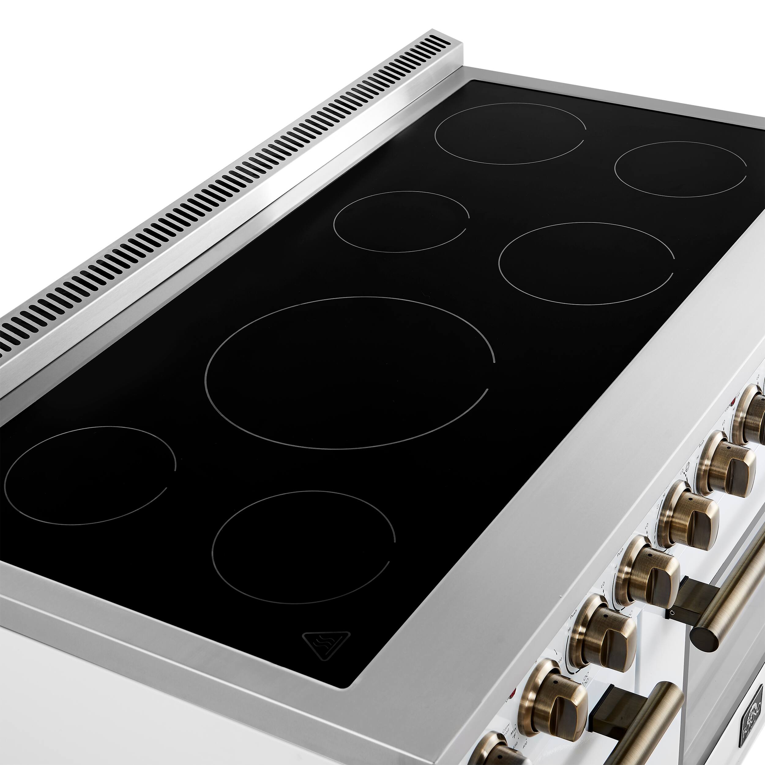 Alt View 8. Forno Appliances - Paolo 6.7 Cu. Ft. Freestanding Electric True Convection Range - White.