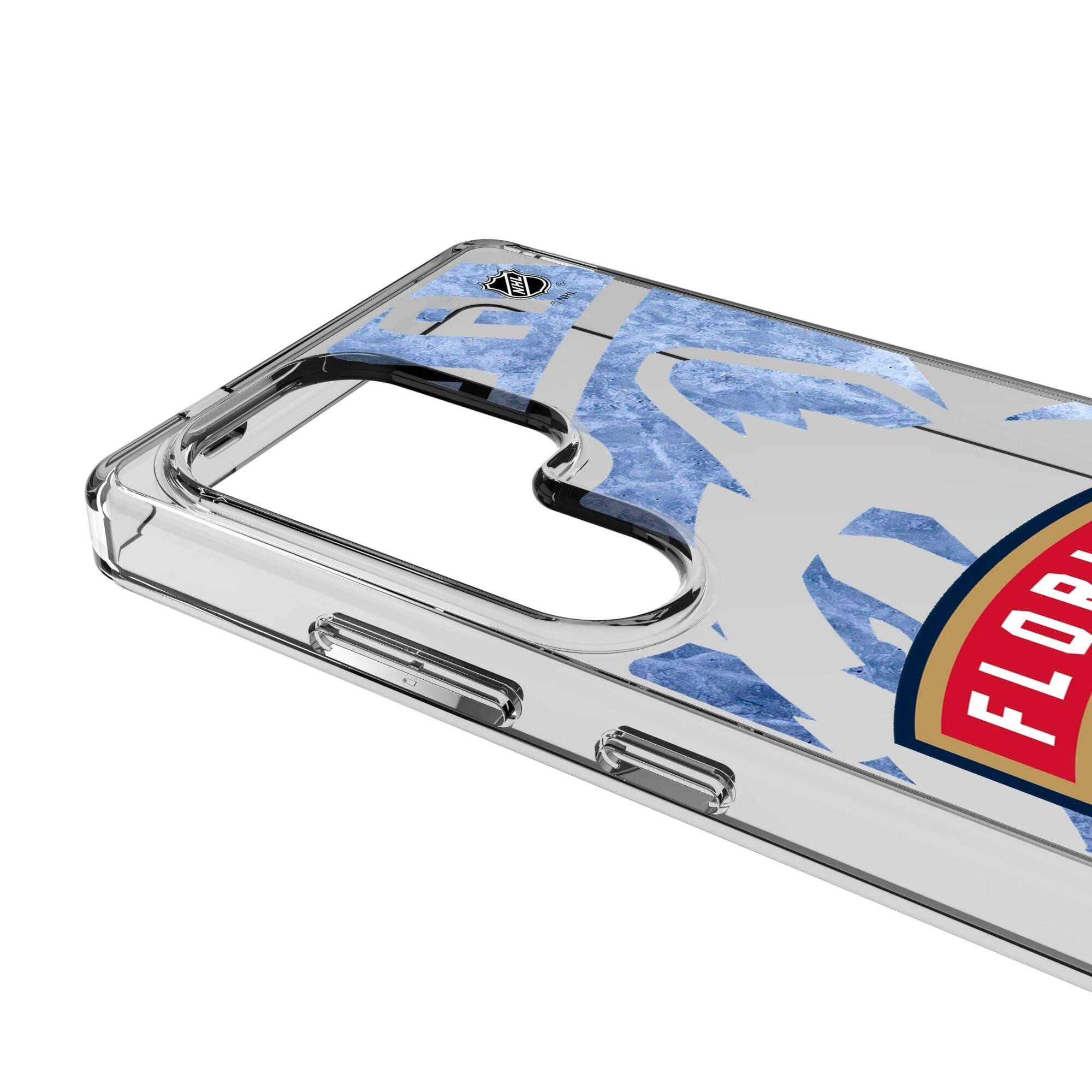 Alt View 2. Keyscaper - Florida Panthers Galaxy Clear Ice Case - S25 - Multicolor.