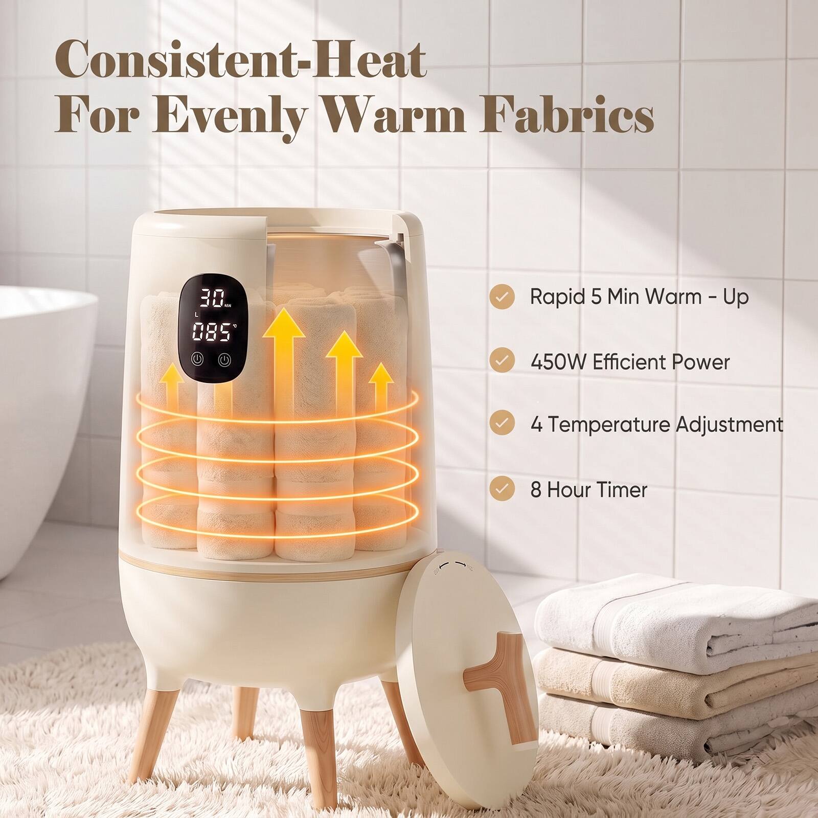 Consistent-Heat For Evenly Warm Fabrics

30 085

Rapid 5 Min Warm-Up
450W Efficient Power
4 Temperature Adjustment
8 Hour Timer