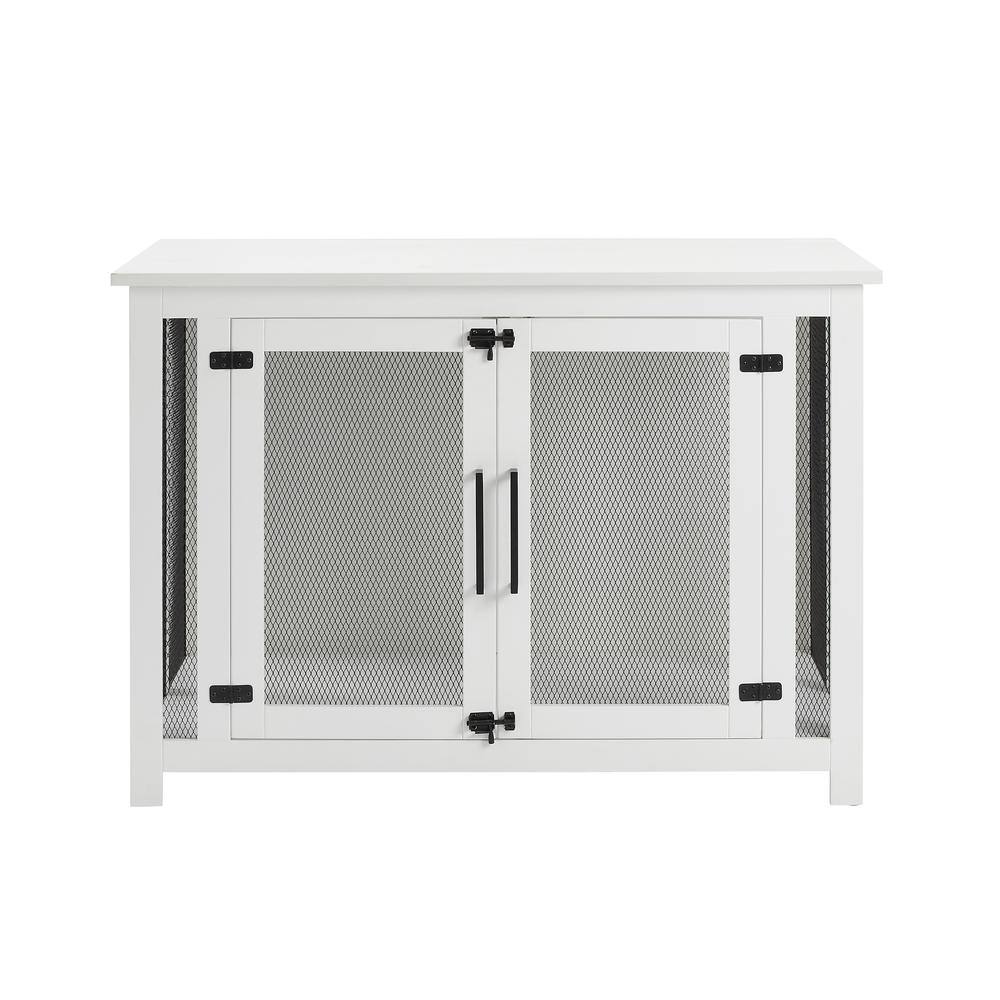 Alt View 3. Crosley Furniture - Dane Credenza Dog Crate - White.