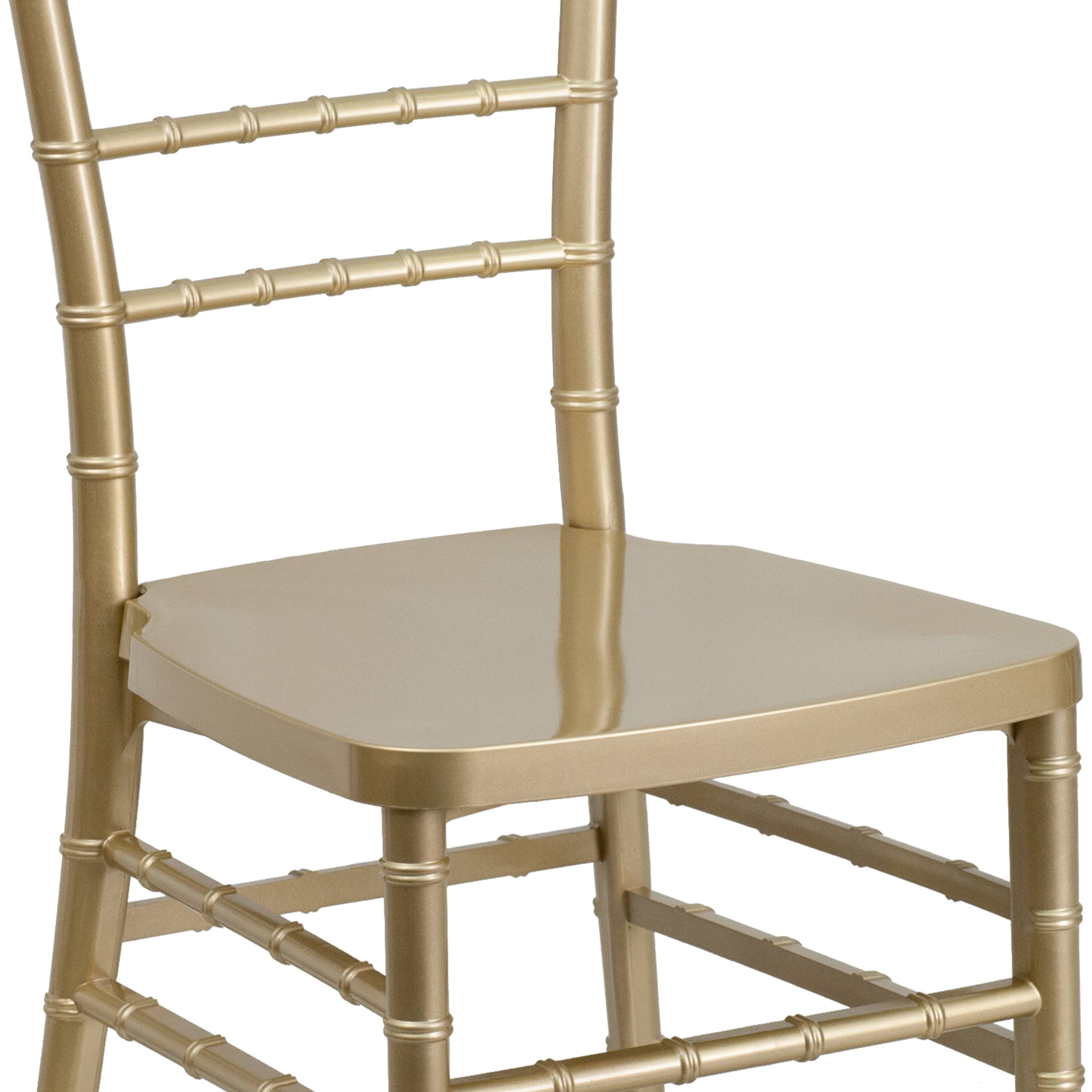 Alt View 9. Emma + Oliver - Wedding & Event Resin Stacking Chiavari Dining Chair - Gold.