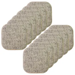 Sweet Home Collection - Broadway Memory Foam No Slip Back 16" x 16" Chair Pad Cushion, 12-Pack - Cream/Chocolate