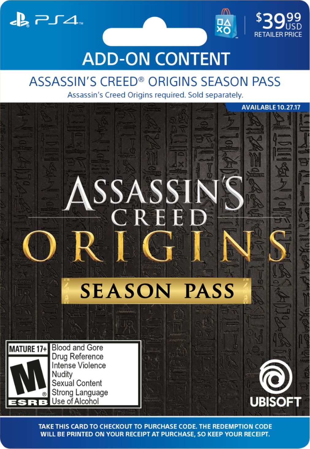 Assassin's Creed Origins Season Pass PlayStation 4 Digital Item Best Buy