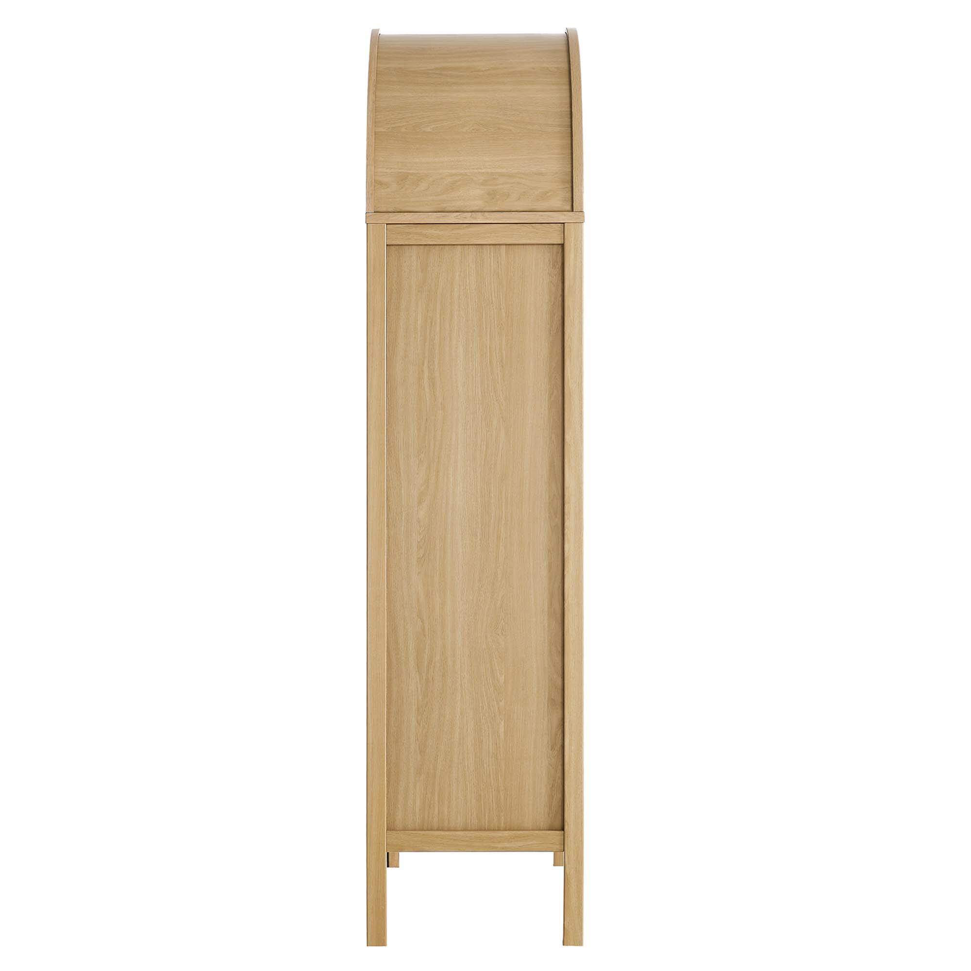 Alt View 2. Modway - Tessa Tall Arched Storage Display Cabinet by Modway - Oak.