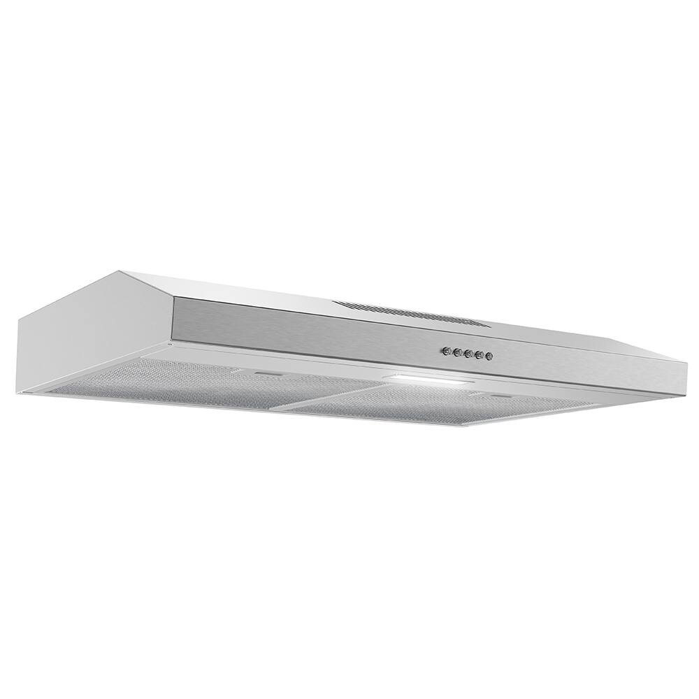 Alt View 1. Streamline - 30 in. Carmine Ducted Undermount 80 CFM Range Hood, Mesh Filters, Push Button Control, LED Light - Brushed Stainless Steel.