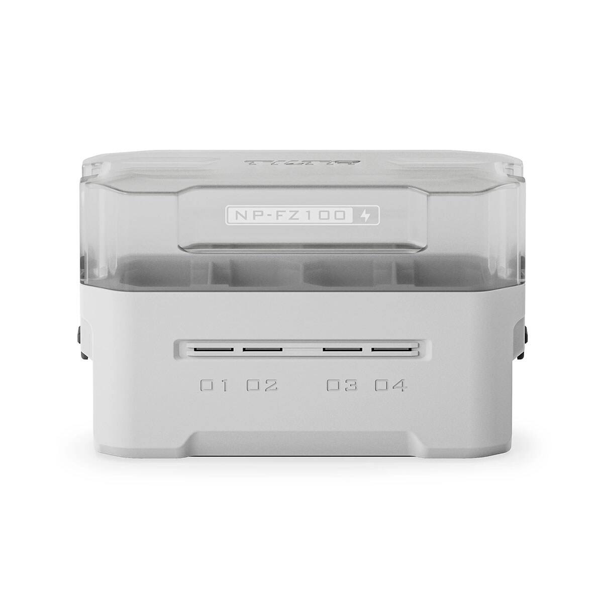 Front. Tilta - Tilta 4-Channel Portable Charging Station for NP-FZ100 Battery, Off White.
