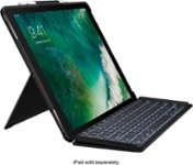 Front. Logitech - Slim Combo Keyboard Folio Case for Apple® 12.9-Inch Ipad® Pro - Black.
