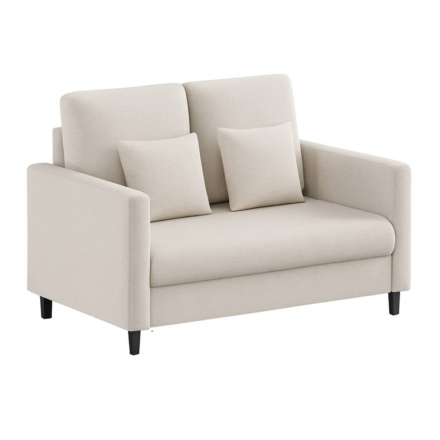 Front. GARVEE - 51.9" Comfy Sofa, Arm Chair, Chenille Loveseat for Bedroom, Living Room, Beige - Beige.