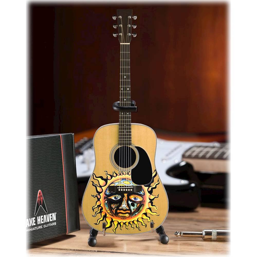 Alt View 11. Axe Heaven - Sublime Large Sun Logo Acoustic Miniature Guitar Replica - Multi.