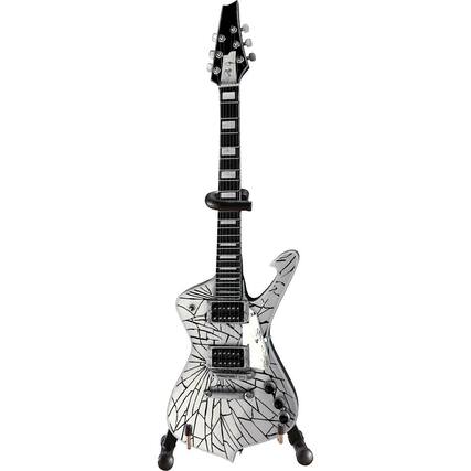 Front. Axe Heaven - KISS Paul Stanley Cracked Mirror Iceman Miniature Guitar Replica - Multi.