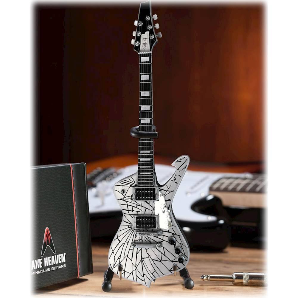 Alt View 11. Axe Heaven - KISS Paul Stanley Cracked Mirror Iceman Miniature Guitar Replica - Multi.
