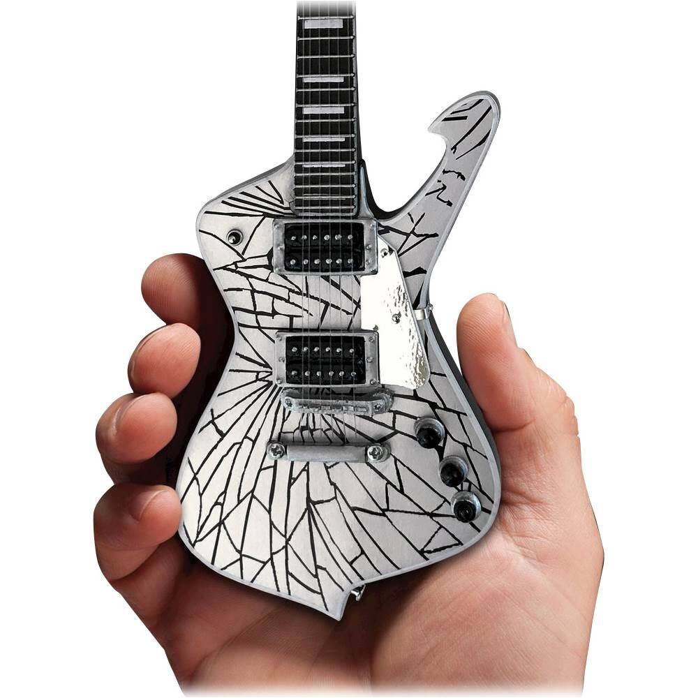 Alt View 13. Axe Heaven - KISS Paul Stanley Cracked Mirror Iceman Miniature Guitar Replica - Multi.