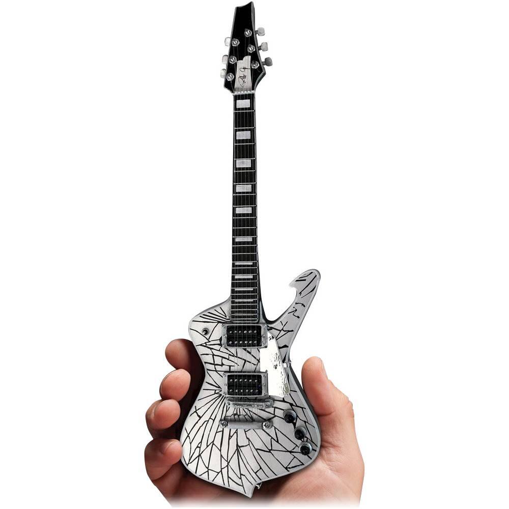 Alt View 14. Axe Heaven - KISS Paul Stanley Cracked Mirror Iceman Miniature Guitar Replica - Multi.